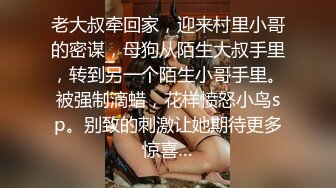 老大叔牵回家，迎来村里小哥的密谋，母狗从陌生大叔手里，转到另一个陌生小哥手里。被强制滴蜡，花样愤怒小鸟sp。别致的刺激让她期待更多惊喜…