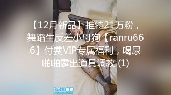 【12月新品】推特21万粉，舞蹈生反差小母狗【ranru666】付费VIP专属福利，喝尿啪啪露出道具调教 (1)