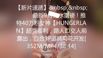 【新片速遞】&nbsp;&nbsp;⚫️⚫️最新9月无水重磅！推特40万粉女神【HUNGERLAN】超强福利，路人口交人前露出，百合3P道具菊花开发[352M/MP4/38:44]